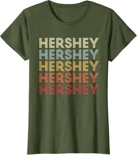 Vista 21 de Hershey Pennsylvania Hershey PA Retro Camiseta de texto vintage, Azul