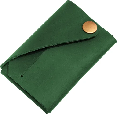 Vista 9 de Tarjetero personalizado- Tarjetero de cuero - Funda pequeña y delgada de cuero para tarjetas - Cartera minimalista para tarjetas - Cartera