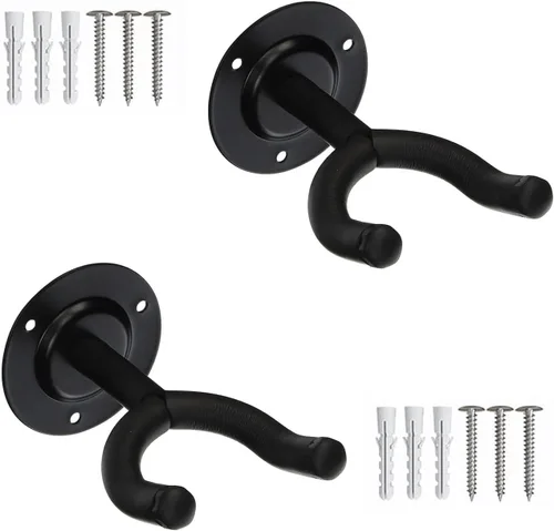 Vista 4 de 5 CORE Soporte de pared para guitarra, 3 piezas, para bajo acústico eléctrico clásico para estudio en casa