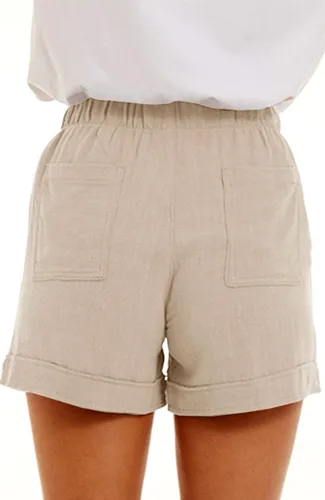 Vista 2 de KINSWT Shorts for Women Summer Casual Elastic Drawstring with Pocketed
