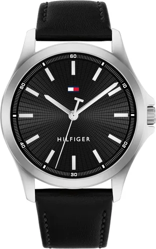 Vista 7 de Tommy Hilfiger Men's 3-Hand Quartz Watch – 42mm Case, Leather Strap, 3 ATM Water Resistant, Modern Everyday Timepiece, Gift for Him