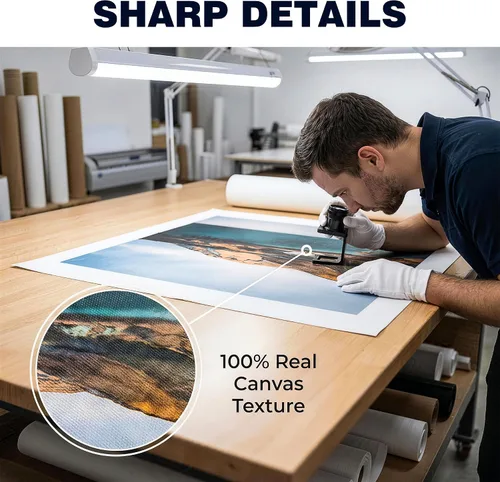 Vista 6 de B.B.F MAKE Matte Inkjet Canvas Roll for Wide-Format Plotter Printers