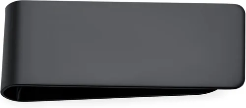 Vista 2 de Personalizado de dos tonos negro gris amplio fuerte cráneo, estrella ninja, dragón hombres clip tarjeta titular regalo padre grabado con láser negro