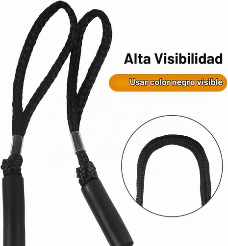 Vista 5 de Cuerda de amarre para lancha de 3.5 pies, paquete de 2 amarres para embarcaciones para acoplamiento de cables elásticos negros, accesorios