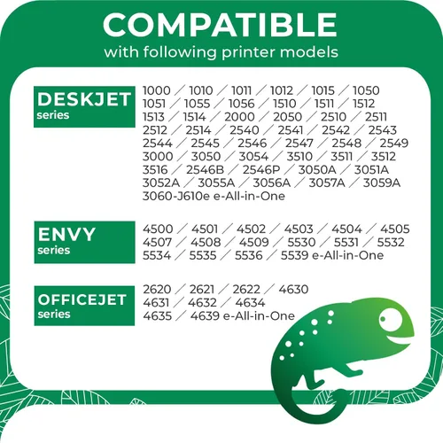 Vista 3 de COLORETTO - Cartuchos de tinta para impresora remanufacturados de repuesto para HP 61XL para usar con Envy 4500, 5530, 5535, Deskjet 1510, 1512, 1