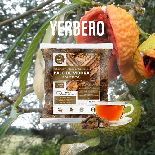 Vista 4 de Yerbero - Paquete de 2 piezas - Palo De Víbora 1LB (15.98 oz) + Quina Roja 1LB (15.98 oz) Duo Tes Herbales De Árbol De La Víbora y corteza