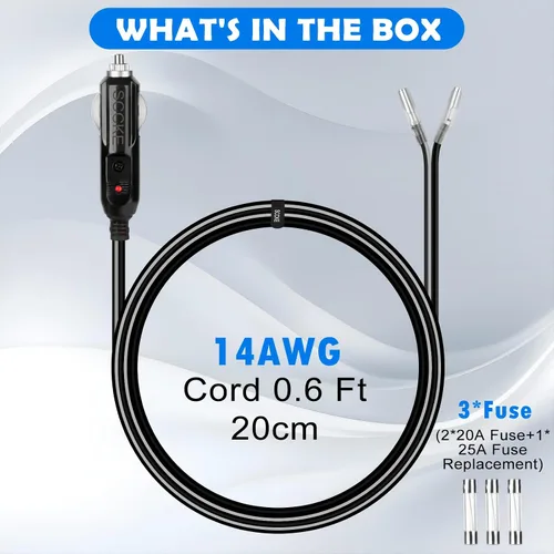 Vista 7 de Adaptador de corriente para encendedor de cigarrillos 14AWG 12V 24V