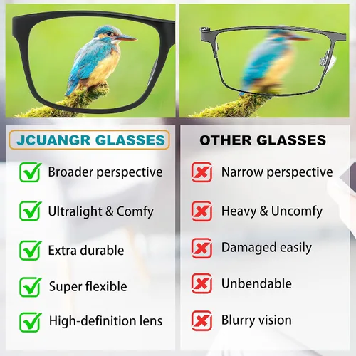 Vista 7 de Gafas de visión miope para hombres y mujeres con visión de visión de visión de visión hipermetropía gafas de computadora con luz azul