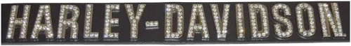 Vista 2 de Harley-DavidsonCinturón para mujer, CRYSTAL H-D Font, piel negro hdwbt10627