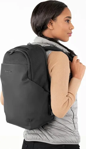 Vista 19 de Briggs & Riley Mochila mediana Delve, Negro -, Briggs & Riley Delve - Mochila mediana para laptop, se adapta a portátiles de hasta 15 pulgadas