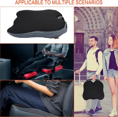 Vista 12 de Cojín de asiento de automóvil, cómodos cojines de espuma viscoelástica para conducir, cojín de asiento para conductor de asiento de automóvil