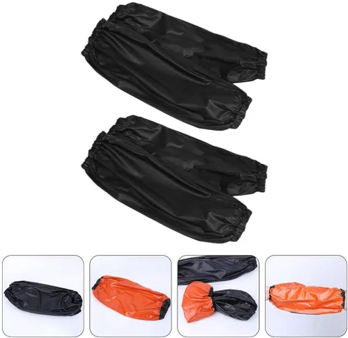 Vista 9 de EXCEART 2 pares de fundas impermeables de PVC a prueba de aceite, protector de brazo para antebrazo, protector para cocina, limpieza, lavado