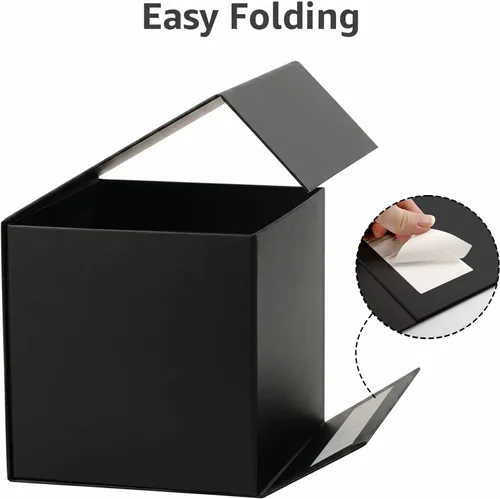 Vista 3 de LIFELUM Square Gift Box with Magnetic Lid, Card, Sticker, Ribbon, Shredded Paper Filler for Business, Wedding, Birthdays