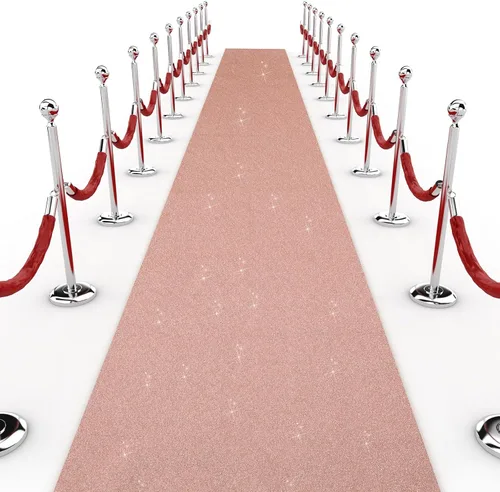 Vista 12 de Shihanee Alfombra de pasillo de lentejuelas para boda, alfombra con purpurina con cinta de alfombra, brillante, para baile de graduación, Negro