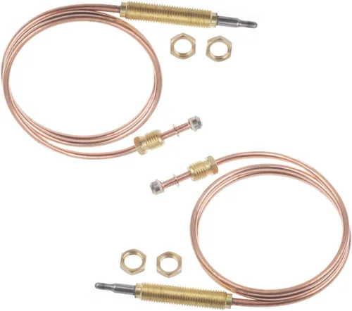 Vista 8 de Sensor de termopar para calentador de patio al aire libre, con tuercas de conexión de extremo M8 x 1, rosca de cabeza de termopar M6 x 0.75 y 2