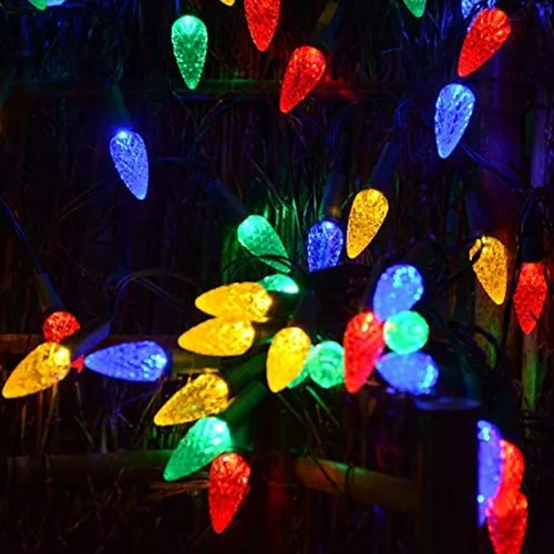 Vista 7 de Dazzle Bright C6 - Luces de Navidad a pilas, paquete de 2 unidades en total de 100 LED de 34 pies, luces multicolor con 8 modos, decoraciones