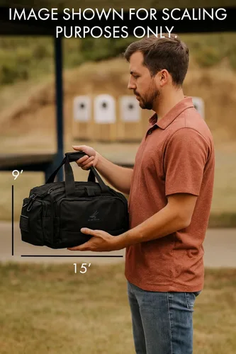 Vista 7 de Exos Tactical Range Bag - Medium Size Range Bag for Shooting - Gun Case for Handguns, Ammo Storage, Tactical Backpack, Molle Webbing, Free Subdued
