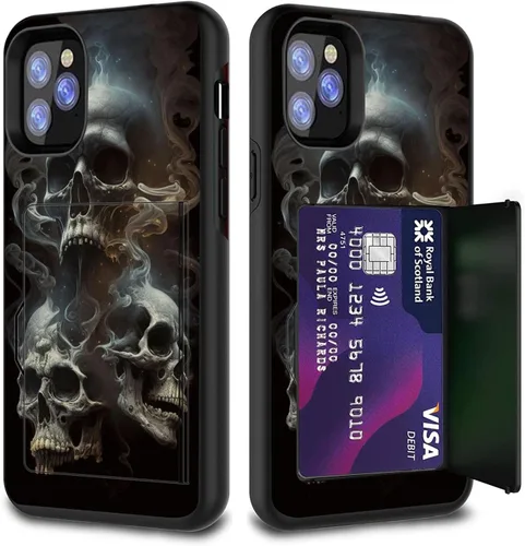 Vista 20 de Funda para tarjetas de crédito, doble capa híbrida a prueba de golpes, protección contra caídas con función atril para iPhone 17 de 6.3 pulgadas