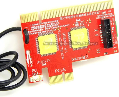 Vista 3 de Nuevo V8 PCIe USB Post Tarjeta de prueba de placa base Kit de diagnóstico de diagnóstico USB único para PC portátil servidor todo en uno Mini PC Mac
