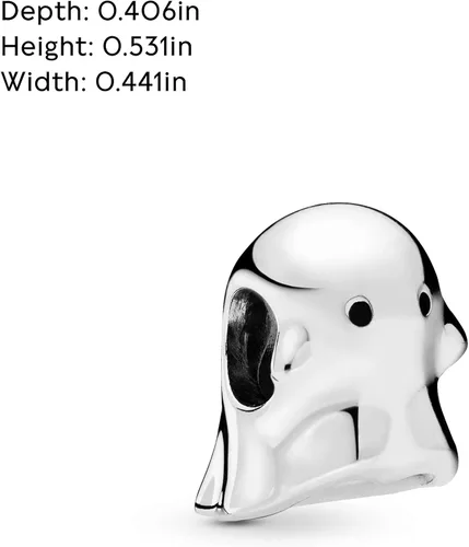 Vista 5 de PANDORA Jewelry Boo the Ghost - Dije de plata de ley Metal Esmalte no aplica