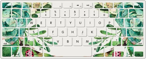 Vista 4 de IVY Para MacBook Pro (15 pulgadas, 2016-2019, modelos: A1707 / A1990) Flower Garland Clear Case con cubierta de teclado - A