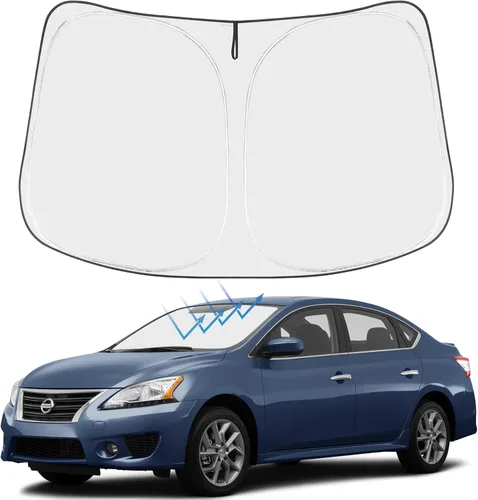 Vista 176 de Proadsy Parasol para parabrisas Rivian R1S 2022-2025 2026 de 4 capas plegable, protector de parasol frontal que bloquea los rayos UV, mantiene