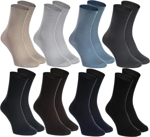 Vista 7 de Rainbow Socks - Calcetines elásticos de algodón DIABÉTICOS para pies caídos para hombres y mujeres