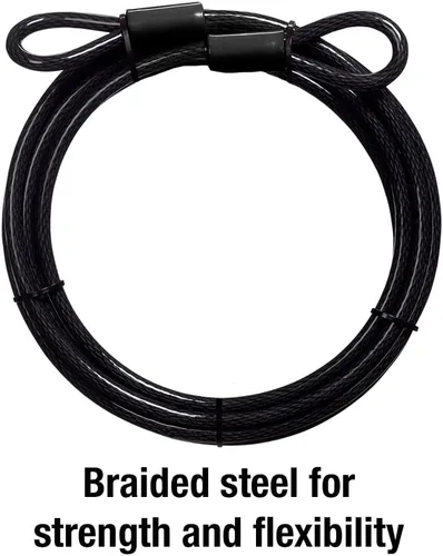 Vista 4 de Master Lock 178D Set Your Own - Cerradura de combinación, fundida a presión, estándar, 1 paquete, negro y cable de acero Master Lock 72DPF