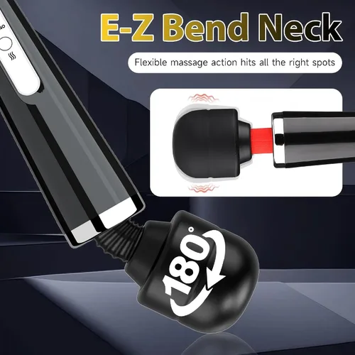 Vista 4 de AEVEONE Dispositivo de masaje personal - Masajeador de vibración de mano - Potente varita con cable - Lo mejor para viajar - El estrés mágico lejos