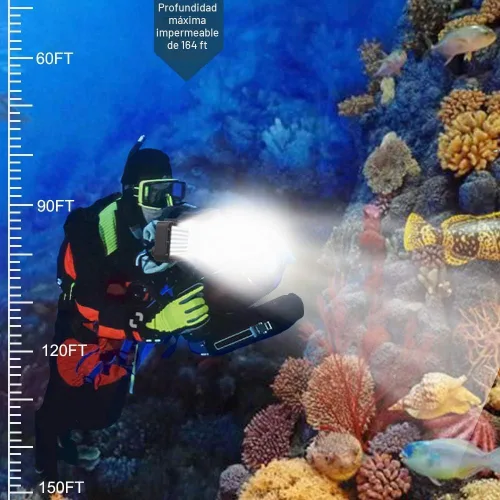 Vista 5 de Suptig Iluminación de video Luz de buceo Luces subacuáticas 72 luces LED compatibles con Gopro Canon, Nikon, Pentax, Panasonic, Sony, Samsung