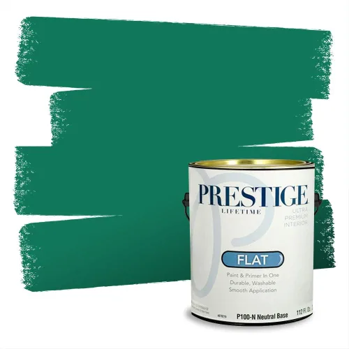 Vista 151 de Prestige Paints - Pintura exterior e imprimación en uno, 1 galón, plano, compatibilidad comparable con el color menta «Whipped Mint» de Behr