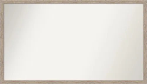 Vista 16 de Amanti Art Espejo de baño blanco para sobre el fregadero, 24 x 27 pulgadas, espejo de tocador rectangular con cuña de madera dura, marco de madera