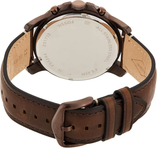 Vista 2 de Fossil otorgar Cronógrafo piel Reloj talla única Marrón