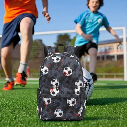 Vista 26 de CAMTOP - Conjunto de mochila y lonchera con estampados divertidos para niños de preescolar y primaria), Y0058-2