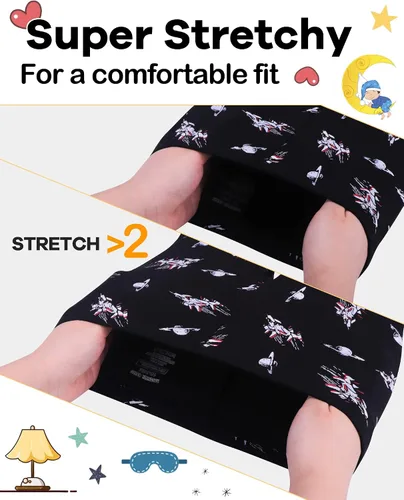 Vista 3 de DAUGHTER QUEEN Boys Pajamas 4 Pieces Short Set 100% Cotton Sleepwear Size 18 Months-12 Years