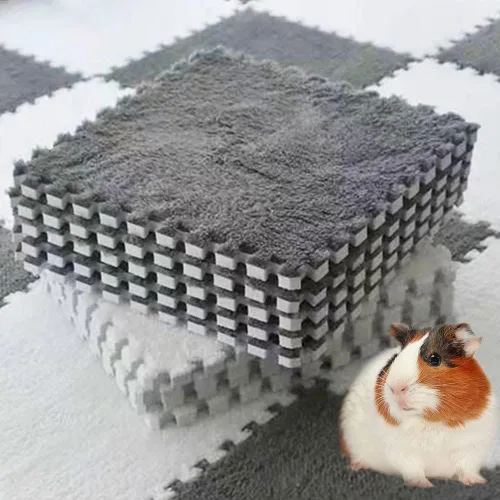 Vista 8 de Oncpcare 10 almohadillas de conejillo de indias de 11 x 11 pulgadas, lavables, reutilizables, forro polar de conejillo de indias, suave y cálida