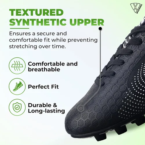 Vista 4 de Vizari USA Stealth - Botines de fútbol para niños y niñas, zapatos deportivos de fútbol para exteriores para niños pequeños, niños grandes, ligeros