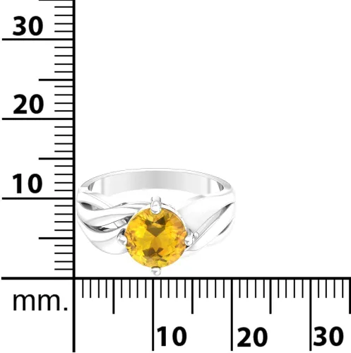 Vista 3 de Belinda Jewelz Womens 925 Sterling Silver Ring Rhodium Plated 8mm Solitaire Round Cut Birthstone Gemstone Band Jewelry Gift for Party Wedding