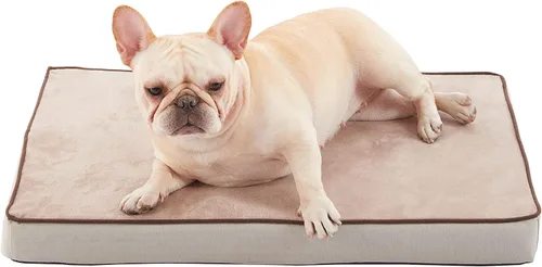 Vista 14 de Cama refrescante para perros grandes, cama ortopédica de espuma viscoelástica para mascotas con funda extraíble lavable, ideal para perros Rosa