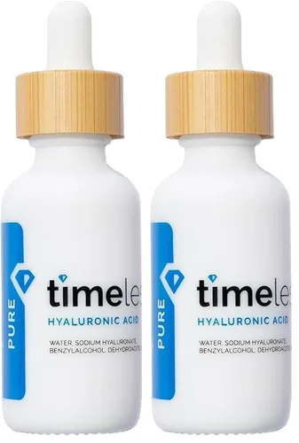 Vista 10 de Timeless Skin Care Suero 100% puro de ácido hialurónico, suero facial hidratante para el cuidado personal, sin fragancia, ácido hialurónico