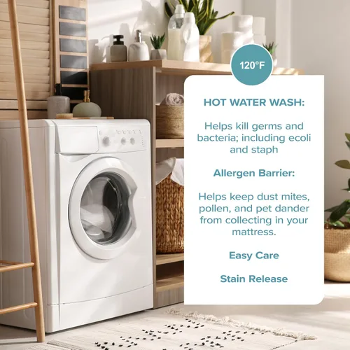 Vista 9 de Bare Home Protector de colchón tamaño Twin, 100% impermeable y transpirable, funda de colchón refrescante, protege contra derrames, sin vinilo, sin