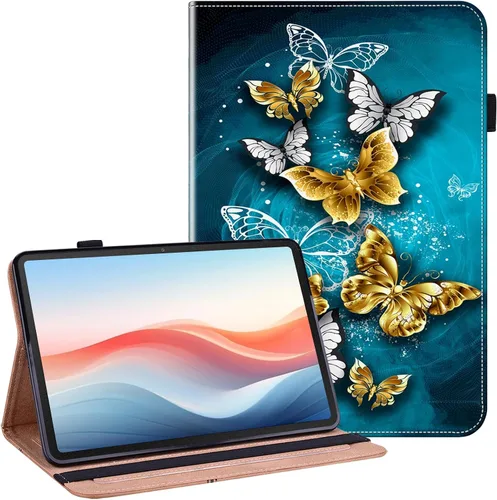 Vista 14 de Funda para Samsung Galaxy Tab S5e 10.5 2019 Modelo SM-T720/T725/T727 Tablet con Soporte para Lápiz, Cubierta de Diseño de Billetera con Soporte Azul