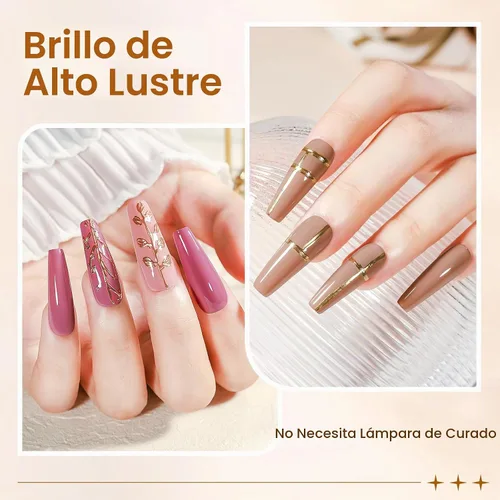 Vista 5 de Juego de esmaltes de uñas de secado rápido, para otoño e invierno, esmalte de uñas regular sin gel Salón de manicura de laca de uñas de secado