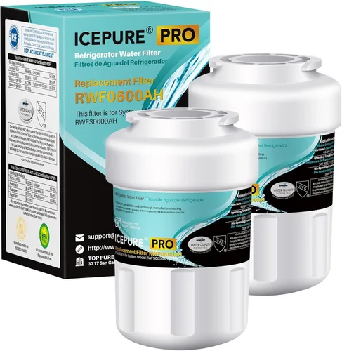 Vista 10 de ICEPURE PLUS NSF53&42 RWF0600AH Reemplazo para GE MFW, MWFP, 197D6321P006, WFC1201, MWFA, PC75009, HDX FMG-1, 46-9996, filtro de agua