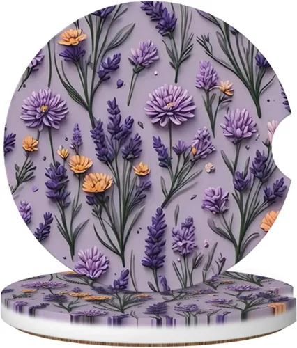 Vista 8 de Posavasos de cerámica absorbente para portavasos de automóvil, diseño de águila calva de 2.56 pulgadas, antideslizantes, universales, para mujeres