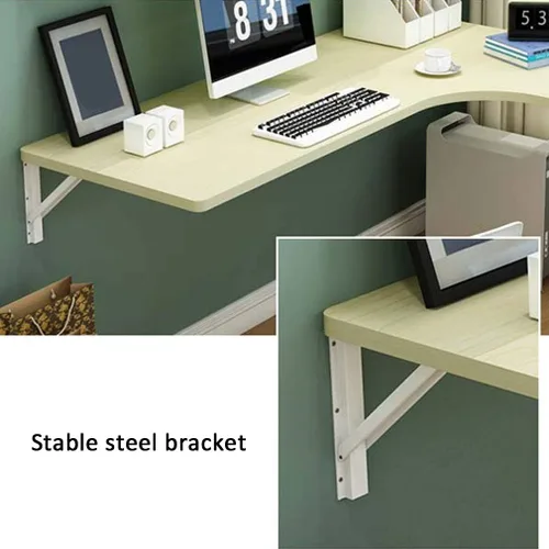 Vista 4 de Mesa plegable de pared flotante, multifunción, mesa de comedor para cocina, oficina en casa, escritorio de ordenador, mesa de aprendizaje, 10