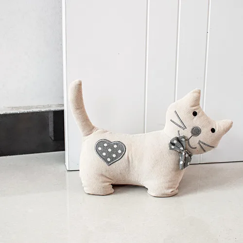 Vista 6 de Sanlykate Topes de puerta decorativos de tela, diseño de animales lindos de 1.8LB, topes de puerta resistentes anticolisión para el hogar, gato