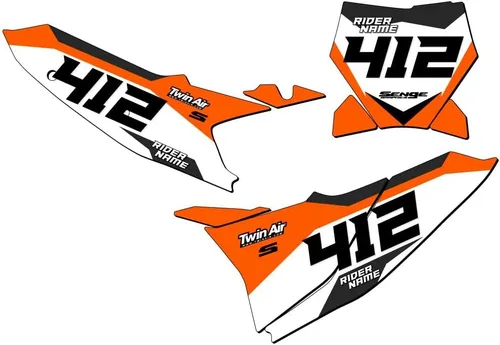 Vista 4 de 2008-2010 XCF SG63 Custom MX matrículas Senge Graphics Kit compatible con KTM