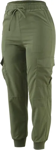 Vista 2 de SobeiKre Pantalones cargo de gran tamaño para mujer, pantalones deportivos holgados de cintura baja con cordones, pantalones de entrenamiento