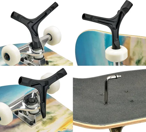 Vista 8 de Herramienta de patinaje todo en uno, herramienta T, herramienta Y para patinetas, longboards, mini patinetas y cruceros